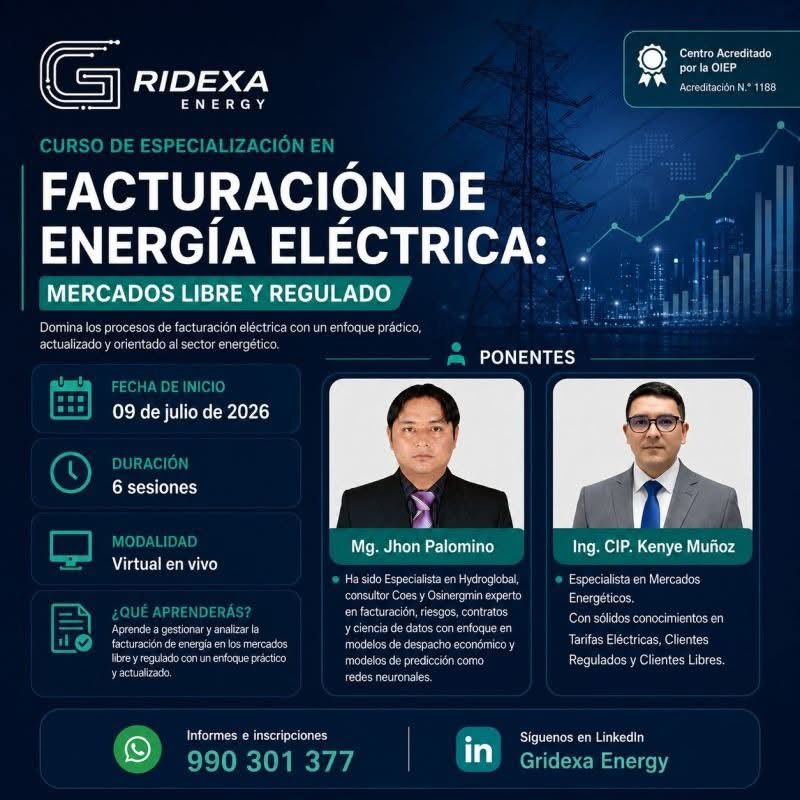 Especialización en Facturación de Energía Eléctrica: Mercados Libre y Regulado